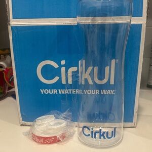 42oz Cirkul Clear Water Bottle with Red cap